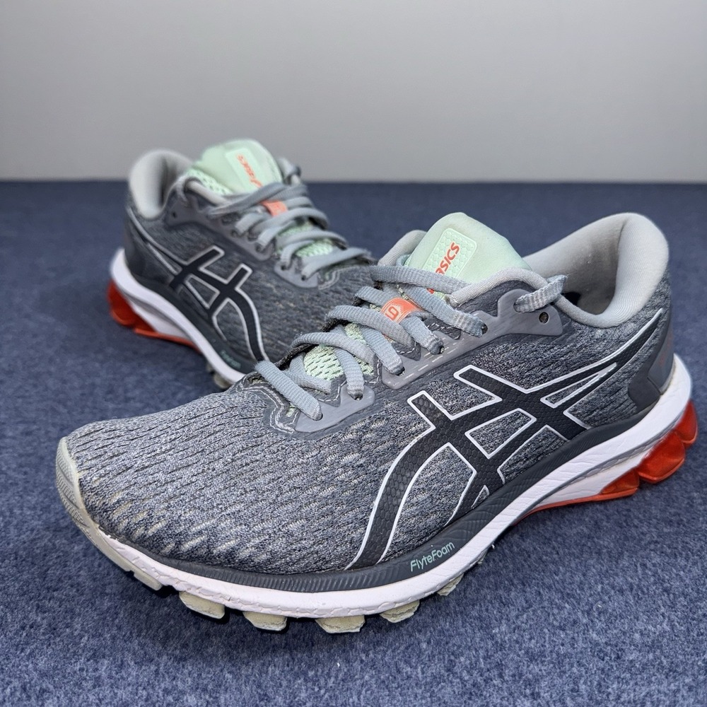 Asics Womens GT-1000 Running Training Sneaker Size 7.5 M Gray Turquoise 1012A651